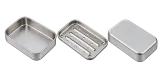 Aluminiumdose für Seife 3-teiig mit Abtropfsieb