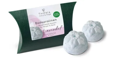 Die Luxus- Badepralinen mit Lave...