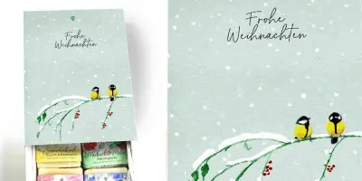 Geschenkbox unbefüllt -WEIHNACHTEN- für 6 feste Shampoos oder Naturseifen