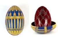 Metalldose im Fabergé- Stil-Tulipan