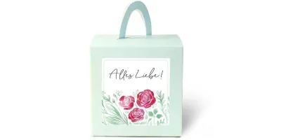 Würfel-Geschenkbox mit Automatikboden: Perfekt für Naturseifen, feste Shampoos & mehr – 10cm x 10cm x 10cm, 6 Varianten