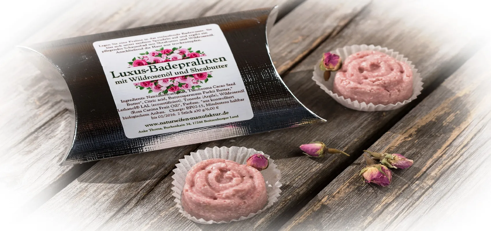 Pflegende Badepralinen mit viel Sheabutter